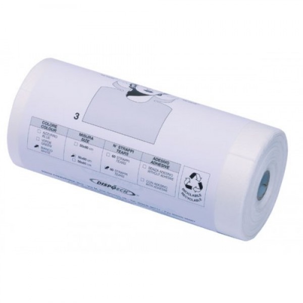 Babero Rollo Pap/Plast Dispotech Blanco 80u